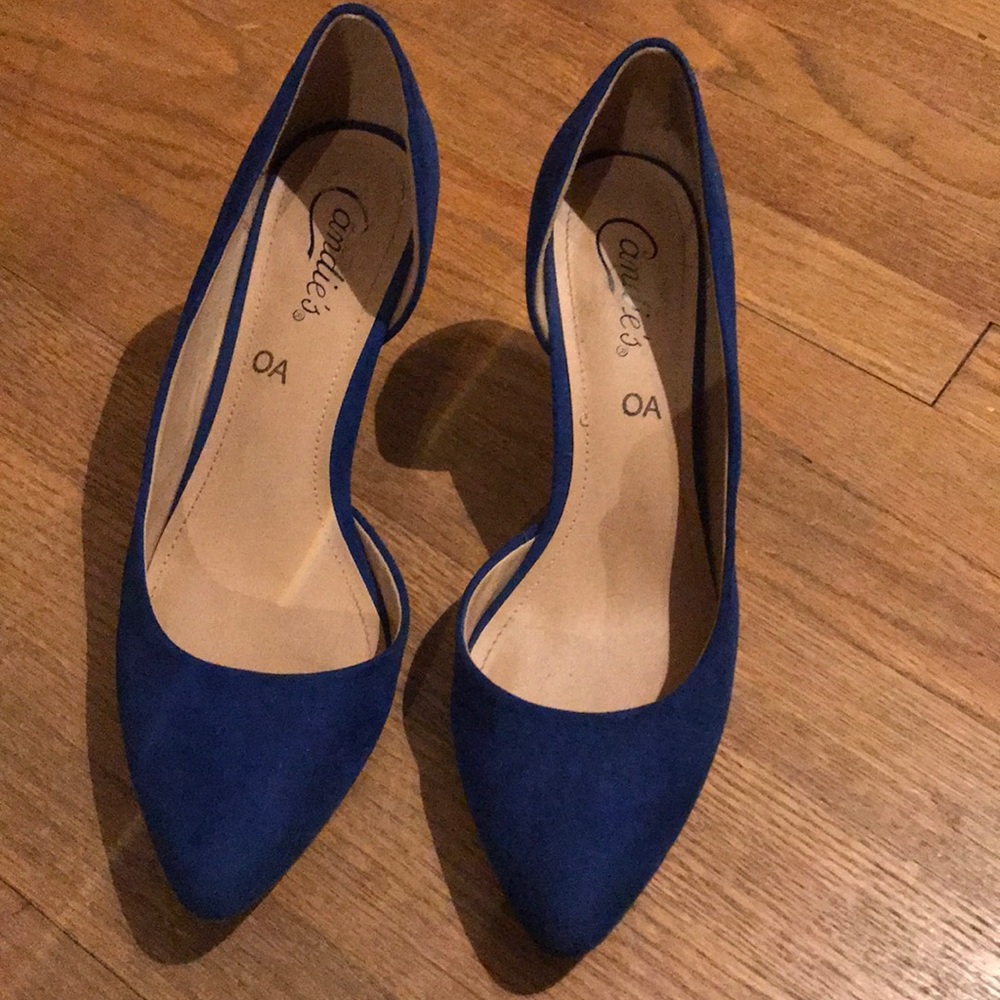 Candies blue suede heels